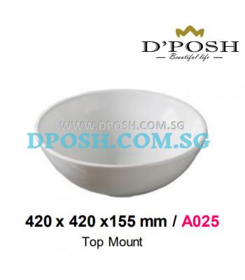 Baron-A025-Counter Top Ceramic Basin