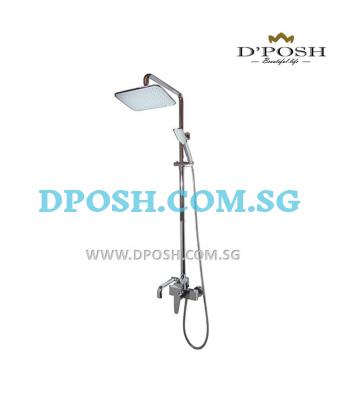 Fidelis FT-9808 Bath/Shower Mixer Complete With Hand Shower And Rectangle Rain Shower Head