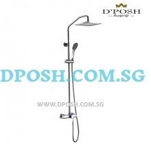 Fidelis FT-8807 Shower Mixer Complete With Hand Shower And Brass Square  Rain Shower Head