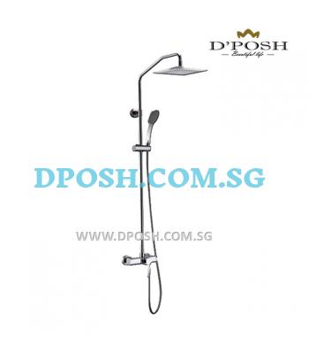 Fidelis FT-8807 Shower Mixer Complete With Hand Shower And Brass Square  Rain Shower Head