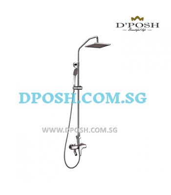 Fidelis FT-8808 Bath/Shower Mixer Complete With Hand Shower And Brass Square  Rain Shower Head