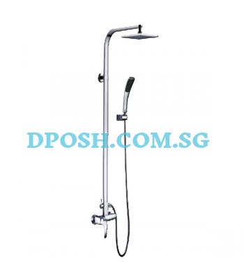 Fidelis FT-8907 Shower Mixer Complete With Hand Shower And Brass Square  Rain Shower Head