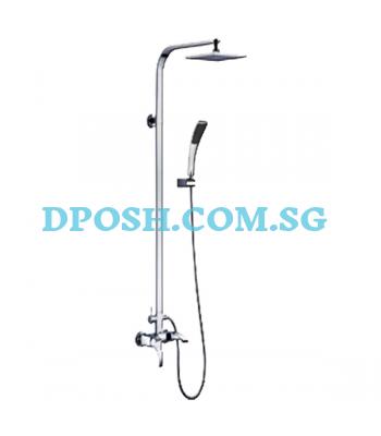 Fidelis FT-8908 Bath/Shower Mixer Complete With Hand Shower And Brass Square  Rain Shower Head