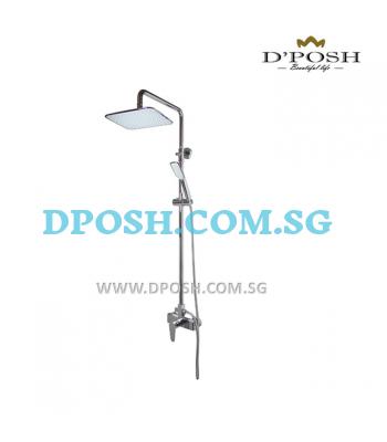 Fidelis FT-9807 Shower Mixer Complete With Hand Shower And Rectangle Rain Shower Head