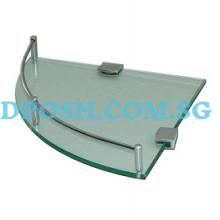 FG-0330-28 Single Layer Corner Glass Shelf  ( CLEAR GLASS )