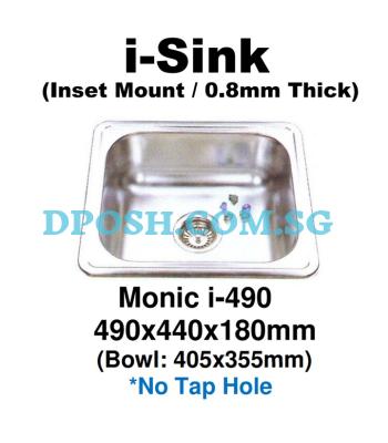 Monic-i-490-Stainless Steel Insert Kitchen Sink 