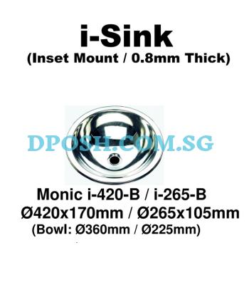 Monic-i-420-B-Stainless Steel Insert Kitchen Sink 