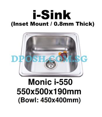 Monic-i-550-Stainless Steel Insert Kitchen Sink 