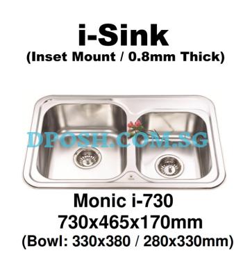 Monic-i-730-Stainless Steel Insert Kitchen Sink 