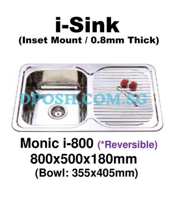Monic-i-800-Stainless Steel Insert Kitchen Sink 