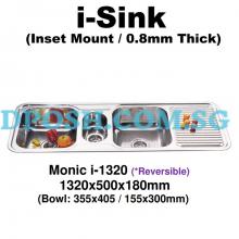 Monic-i-1320-Stainless Steel Insert Kitchen Sink 