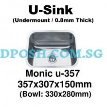 Monic-U-357-Stainless Steel Undermount Kitchen Sink 