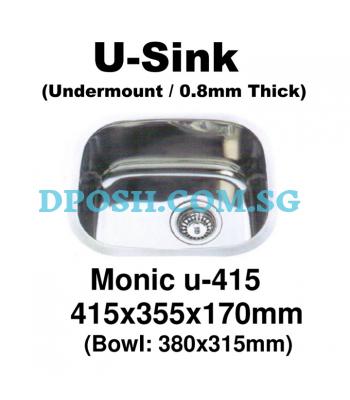 Monic-U-415-Stainless Steel Undermount Kitchen Sink