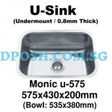Monic-U-575-Stainless Steel Undermount Kitchen Sink 