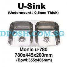 Monic-U-780-Stainless Steel Undermount Kitchen Sink 