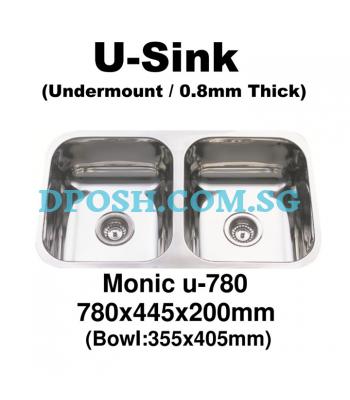 Monic-U-780-Stainless Steel Undermount Kitchen Sink