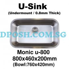 Monic-U-800-Stainless Steel Undermount Kitchen Sink 