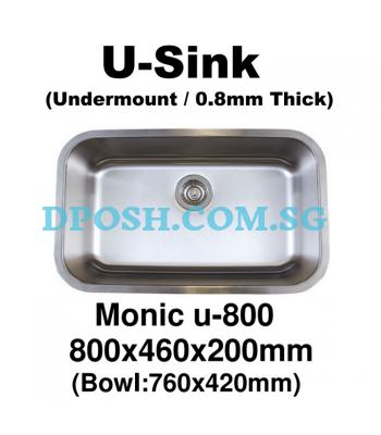 Monic-U-800-Stainless Steel Undermount Kitchen Sink