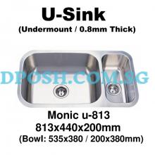 Monic-U-813-Stainless Steel Undermount Kitchen Sink 
