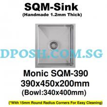 Monic-SQM-390-1.2mm Handmade Stainless Steel Undermount Kitchen Sink 