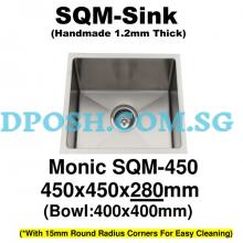 Monic-SQM-450-1.2mm Handmade Stainless Steel Undermount Kitchen Sink 