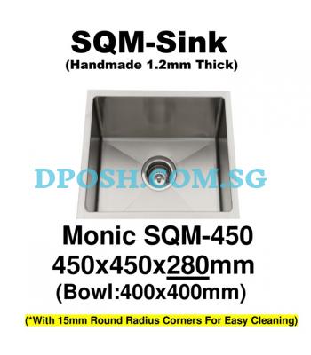 Monic-SQM-450-1.2mm Handmade Stainless Steel Undermount Kitchen Sink