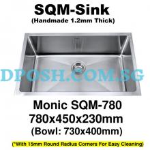 Monic-SQM-780-1.2mm Handmade Stainless Steel Undermount Kitchen Sink 