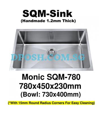 Monic-SQM-780-1.2mm Handmade Stainless Steel Undermount Kitchen Sink