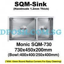 Monic-SQM-730-1.2mm Handmade Stainless Steel Undermount Kitchen Sink 