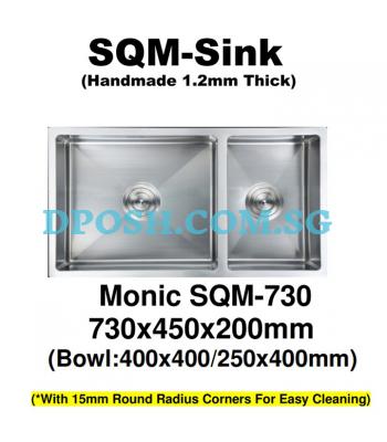 Monic-SQM-730-1.2mm Handmade Stainless Steel Undermount Kitchen Sink