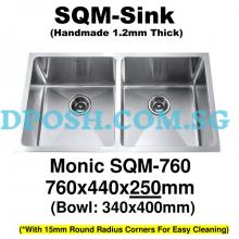 Monic-SQM-760-1.2mm Handmade Stainless Steel Undermount Kitchen Sink 
