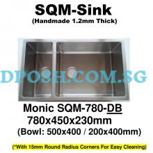 Monic-SQM-780-DB-1.2mm Handmade Stainless Steel Undermount Kitchen Sink 