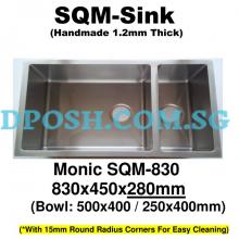 Monic-SQM-830-1.2mm Handmade Stainless Steel Undermount Kitchen Sink 