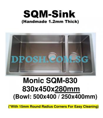 Monic-SQM-830-1.2mm Handmade Stainless Steel Undermount Kitchen Sink