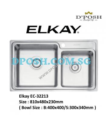 ELKAY-EC-32213-1.2mm  Stainless Steel Undermount Kitchen Sink 