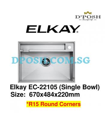 ELKAY-EC-22105-1.2mm Handmade S/Steel Undermount Kitchen Sink 