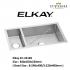 ELKAY-EC-22128-1.2mm Handmade Stainless Steel Undermount Kitchen Sink 