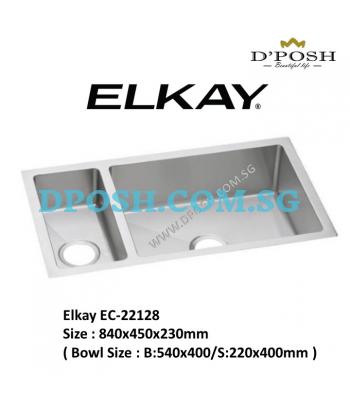 ELKAY-EC-22128-1.2mm Handmade Stainless Steel Undermount Kitchen Sink 