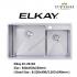 ELKAY-EC-22118-1.2mm Handmade Stainless Steel Undermount Kitchen Sink 