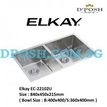 ELKAY-EC-22102U-1.2mm  S/Steel Undermount Kitchen Sink 