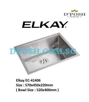 ELKAY-EC-41406-1.2mm Handmade Stainless Steel Undermount Kitchen Sink 