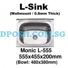 Monic-L-555-Stainless Steel Wallmount Kitchen Sink 