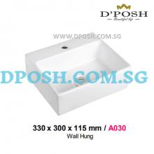 Baron-A030-Wall Mounted Ceramic Basin