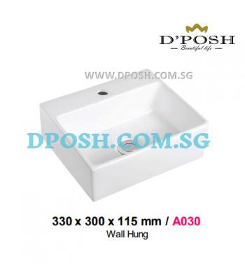 Baron-A030-Wall Mounted Ceramic Basin