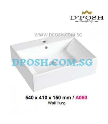 Baron-A060-Counter Top/Wall Mounted  Ceramic Basin