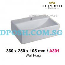 Baron-A301-Wall Mounted Ceramic Basin