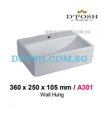 Baron-A301-Wall Mounted Ceramic Basin