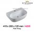 Baron-A265-Wall Mounted Ceramic Basin