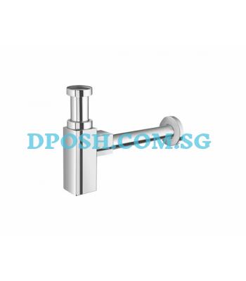 BT-808-1 1/4'' Brass Chrome Square Bottle Trap