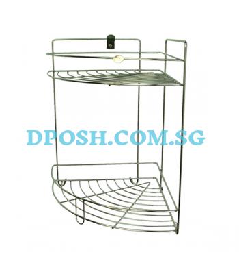 FT-9012 ( 9')-S/Steel 2 Tier  Corner Rack
